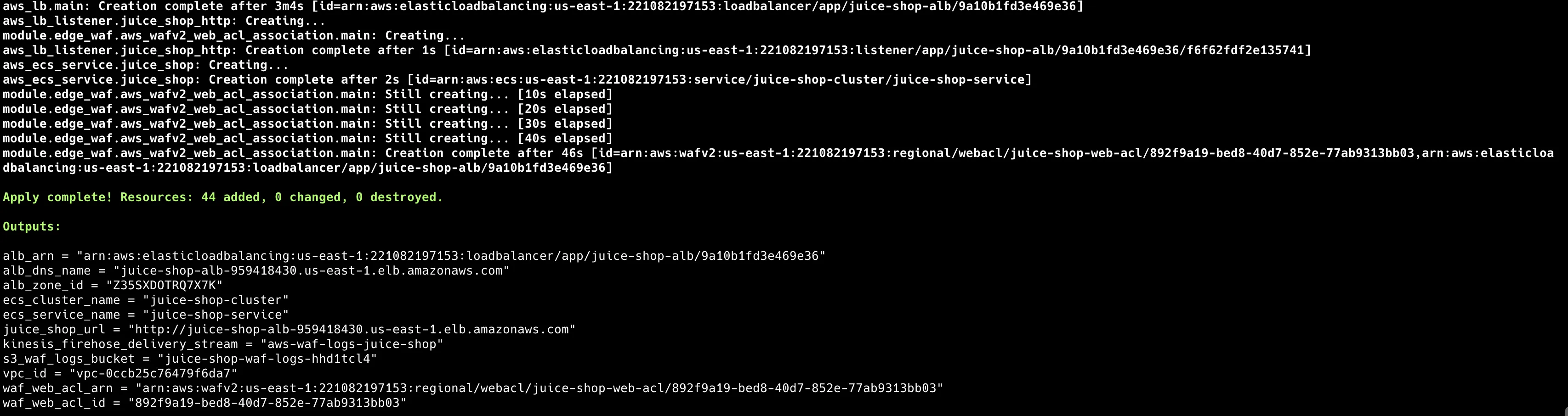 Terraform Apply Success