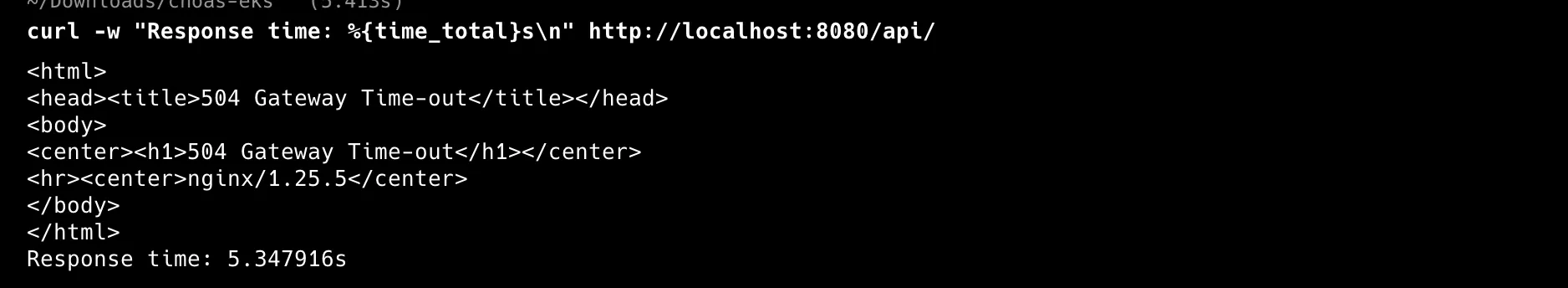 Increased API response times showing 500ms+ latency impact