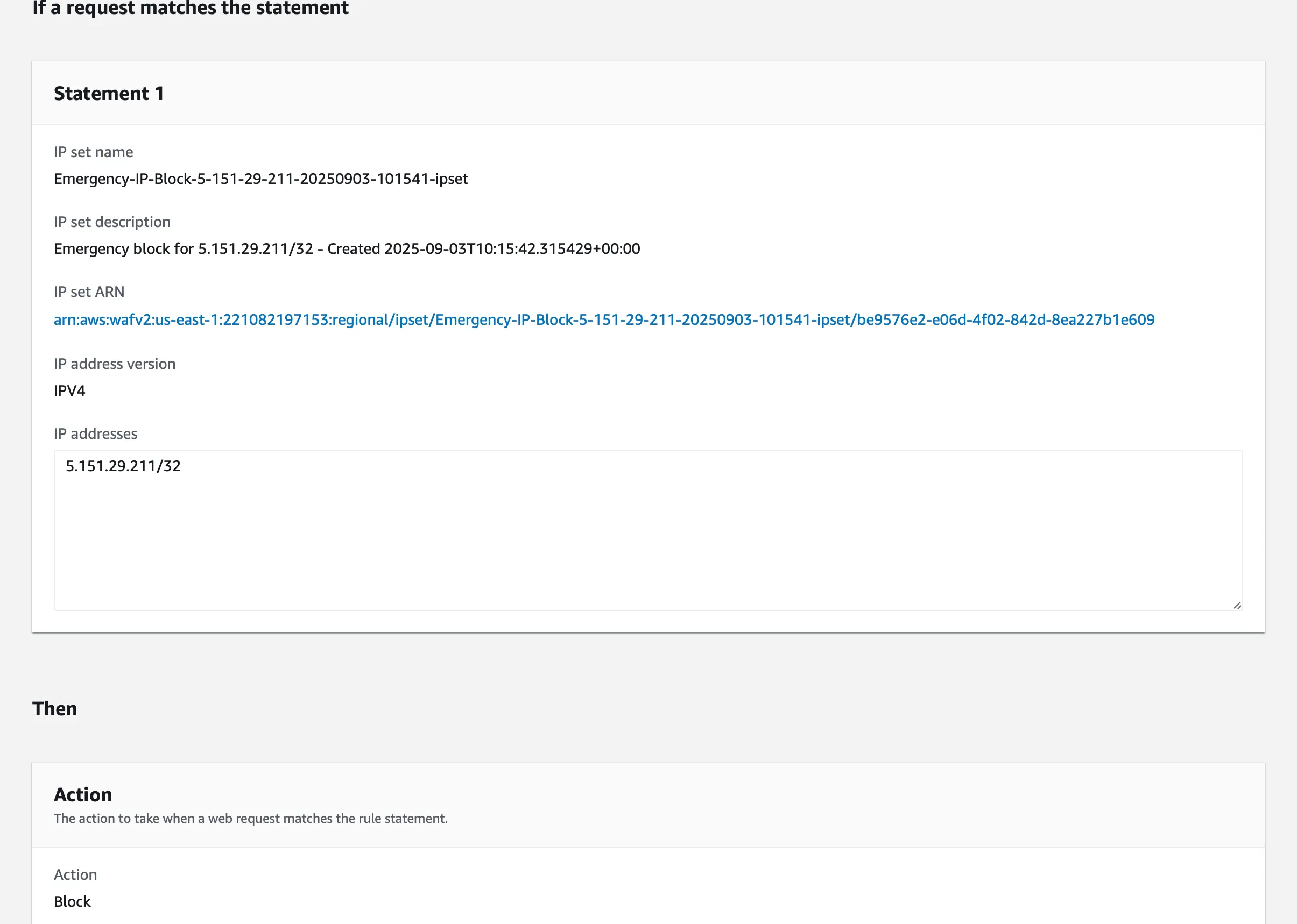 WAF Console Rule Enforcement