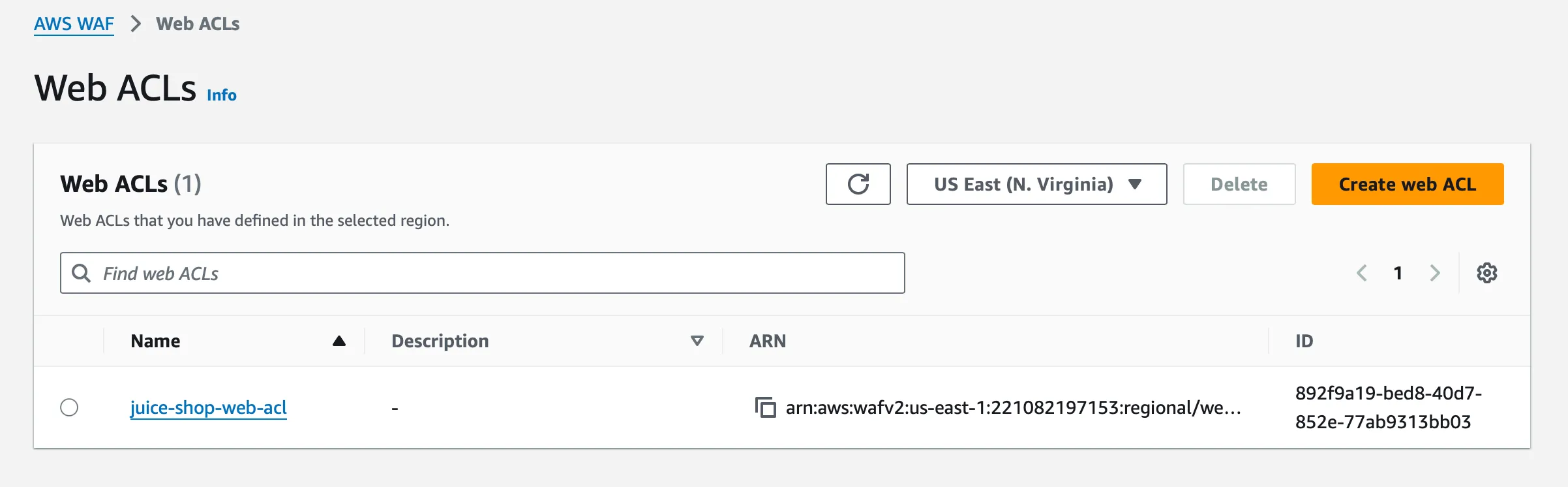 WAF Rule Configuration