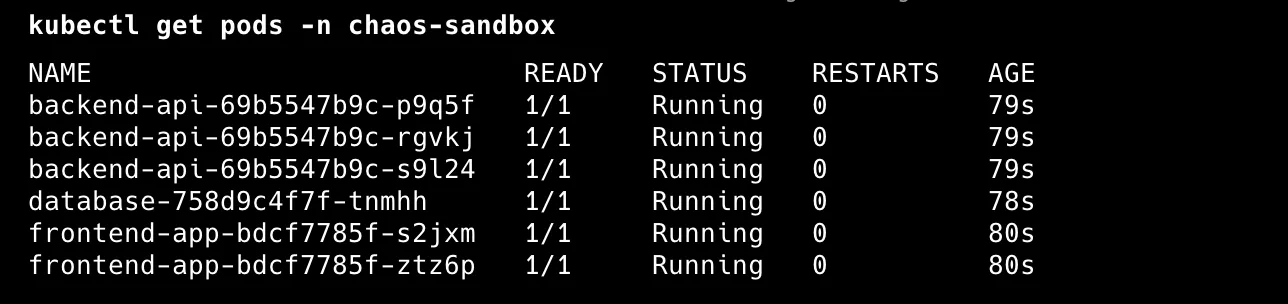 Application services and endpoints ready for testing
