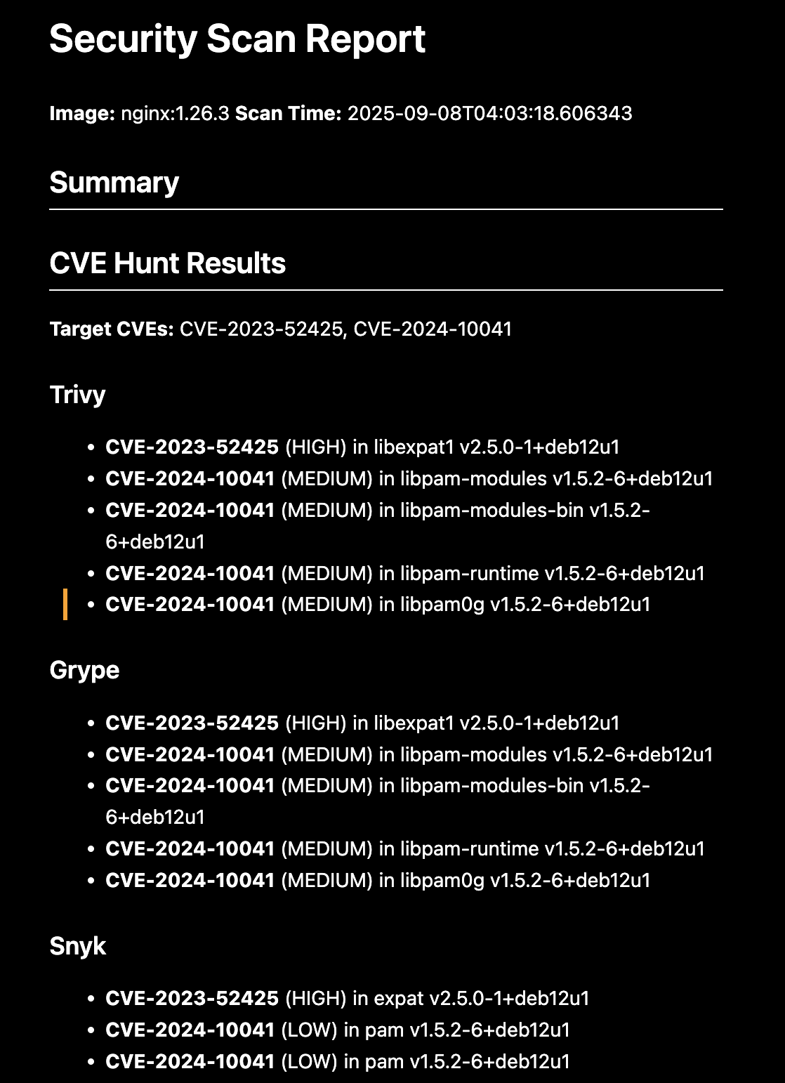 CVE Hunt Results